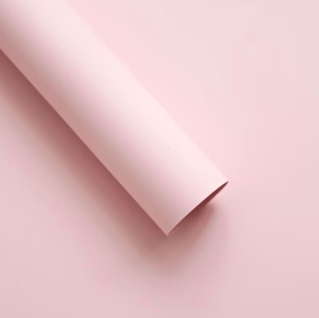 Solid Light Pink Floral Paper