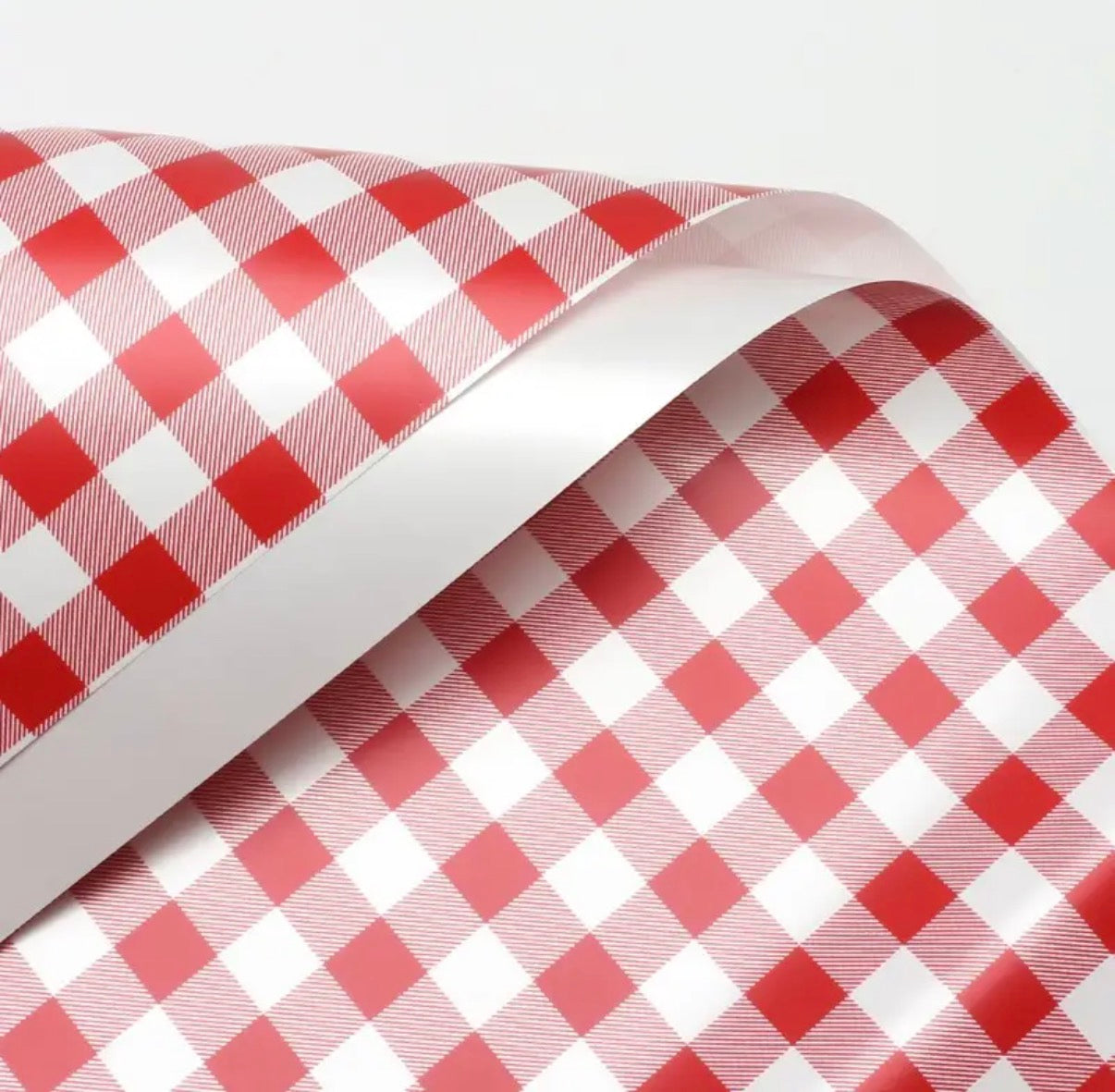 Solid Red Picnic Floral Paper