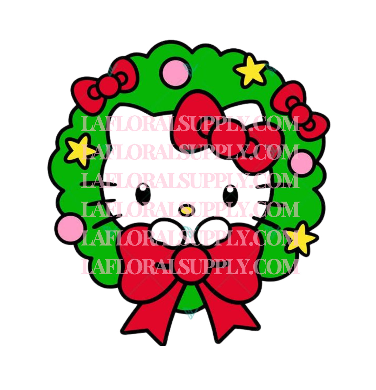 Hello Kitty Wreath Christmas Topper