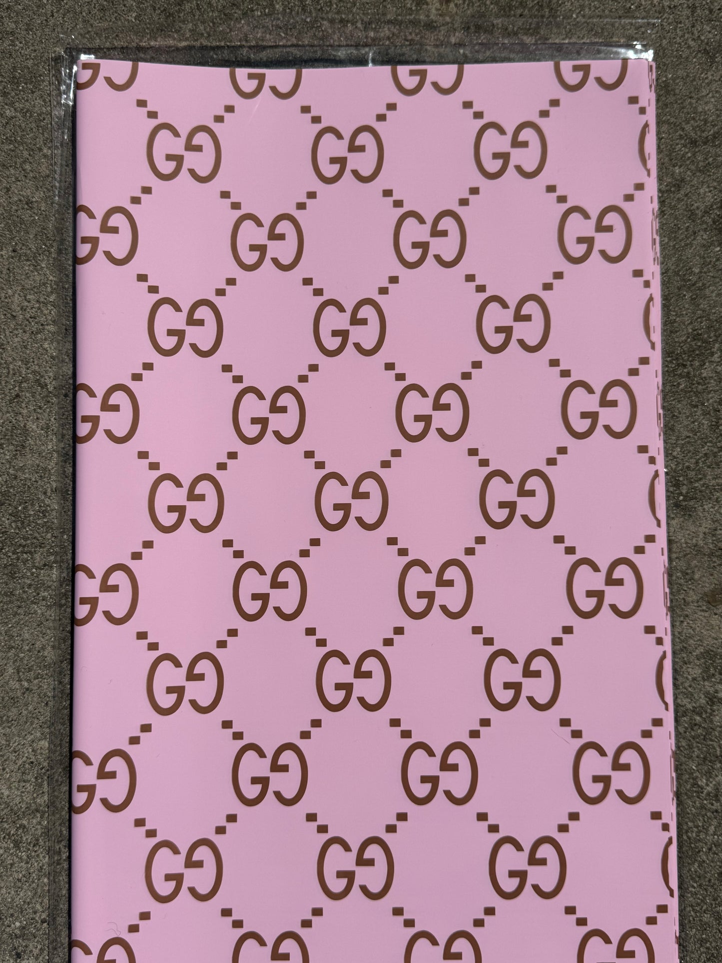 Pink Brown GG Wrapping Luxury Paper