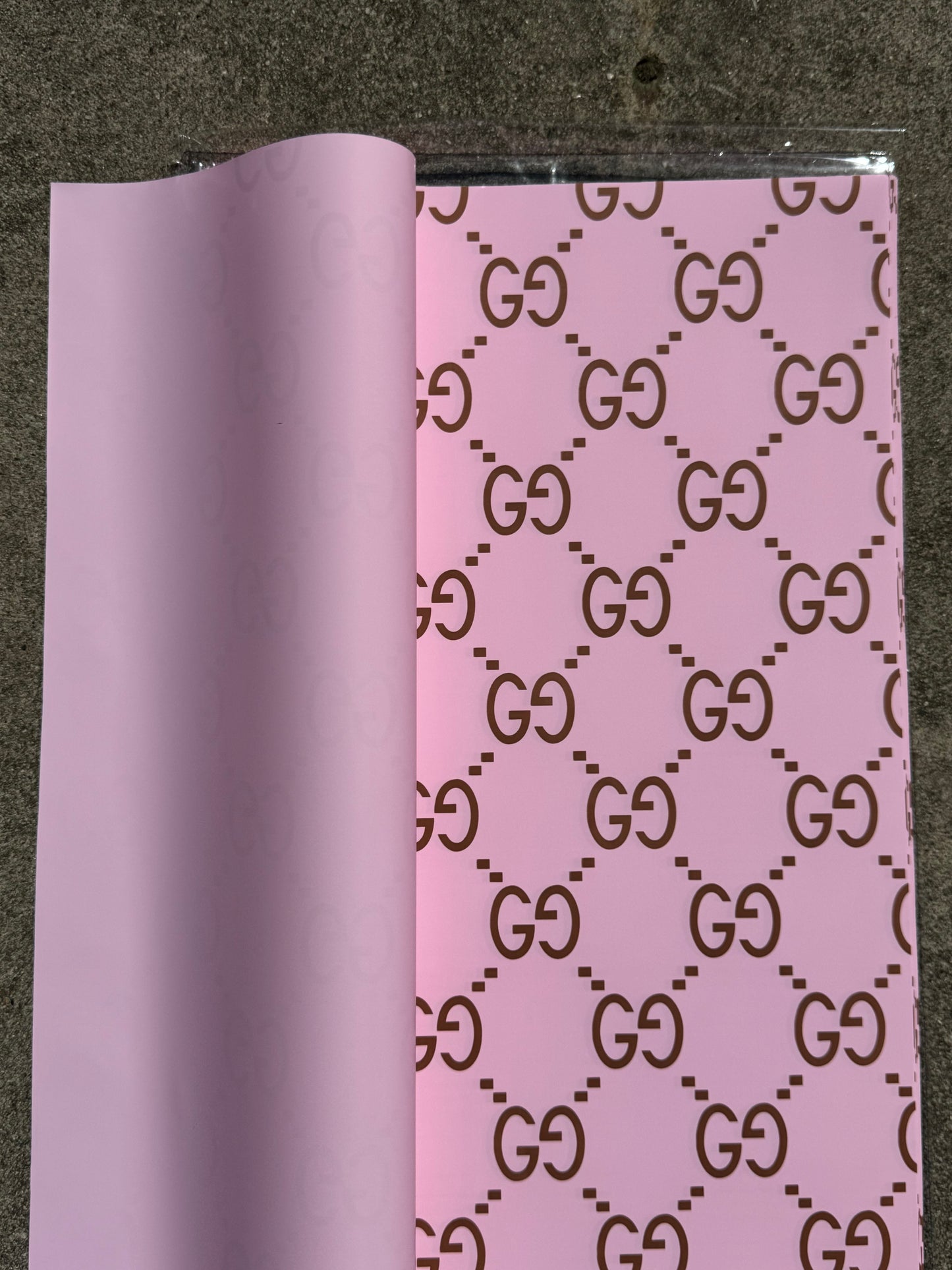 Pink Brown GG Wrapping Luxury Paper
