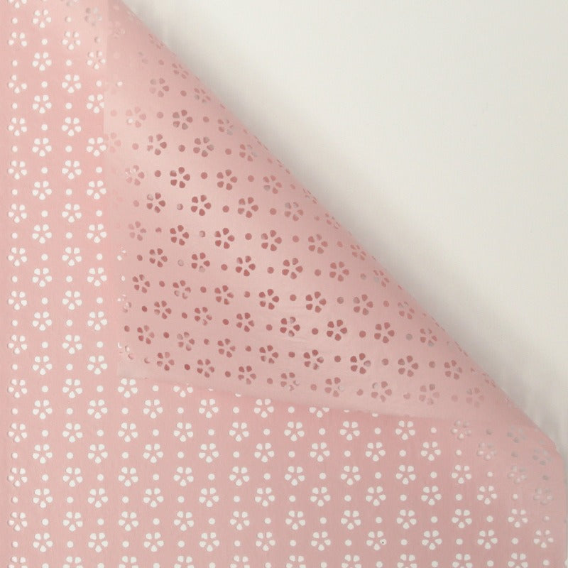 Pink Flower Hollow Floral Paper