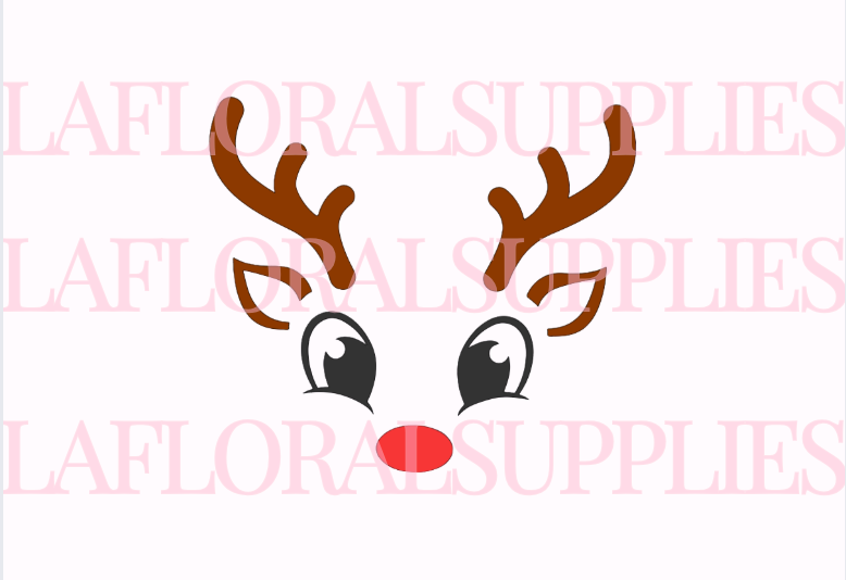 Reindeer Outline Christmas Topper