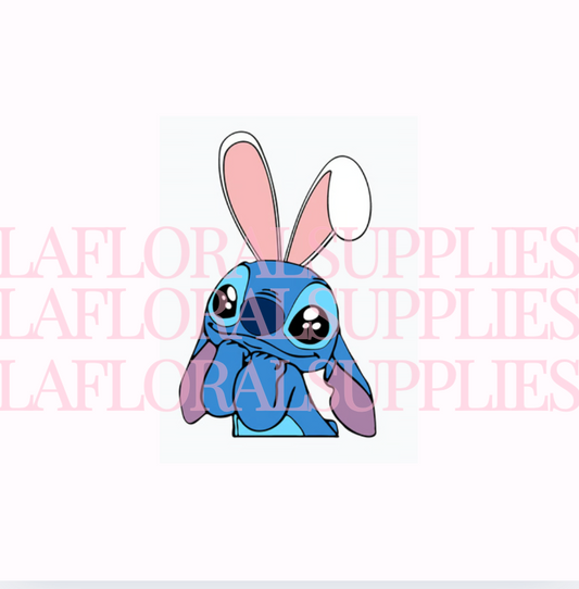 Stitch Bunny Ears Smile Easter Topper