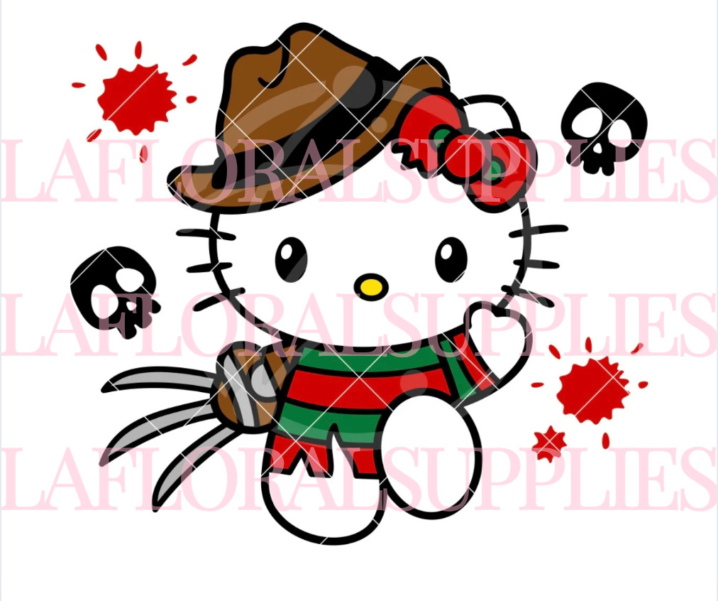 Freddy Krueger Hello Kitty Halloween Topper