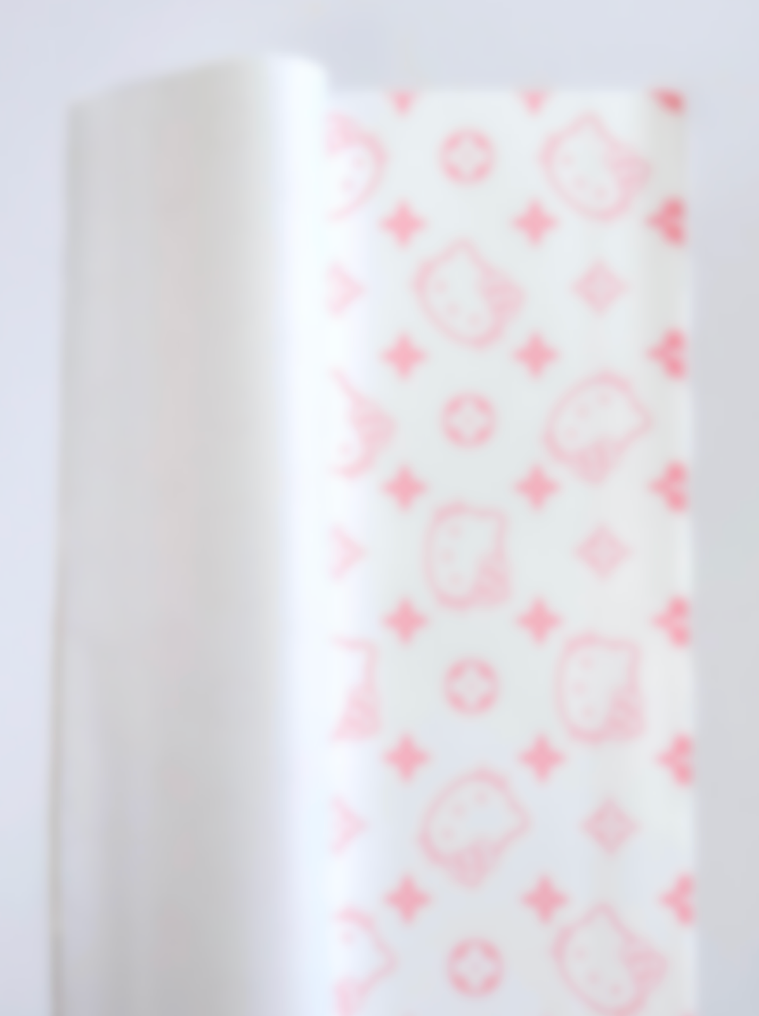 White Luxury Hello Kitty Floral Paper