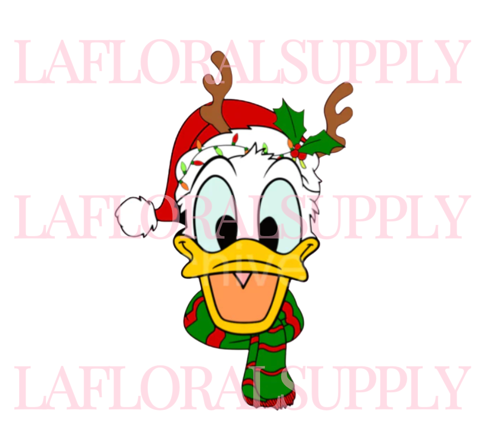 Printed Donald Duck Christmas Topper