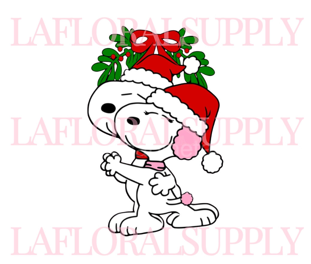 Snoopy & Fifi Mistletoe Christmas Topper