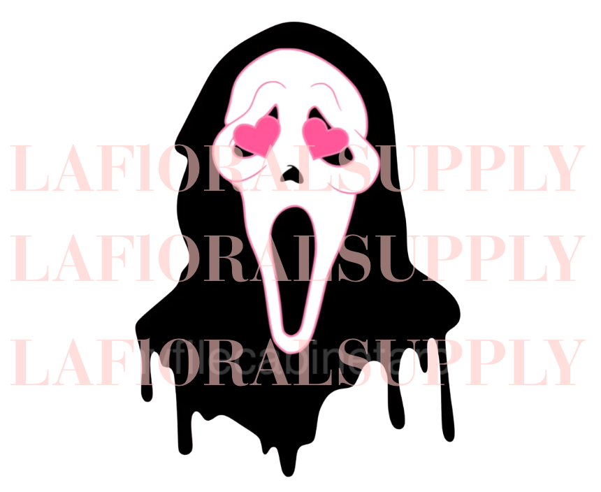 Scream Heart Eyes Face Halloween Topper