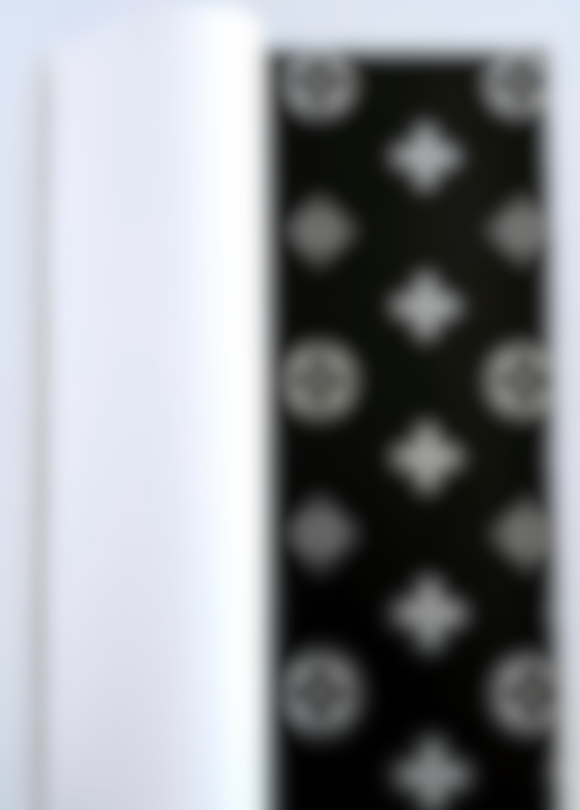 Black and White Solid L&V Luxury Floral Paper