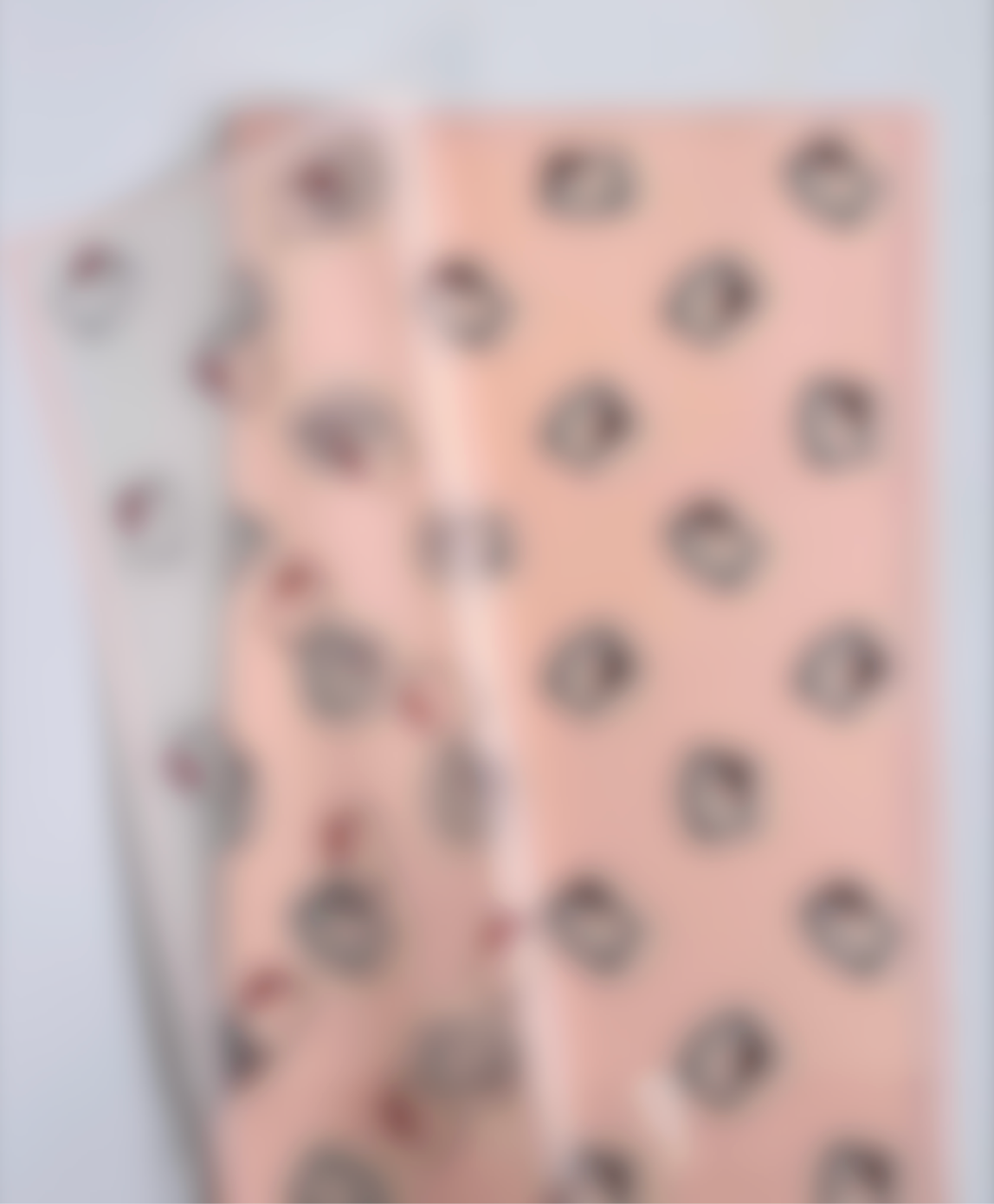 HK Red Bow Pink Frosted Floral Paper