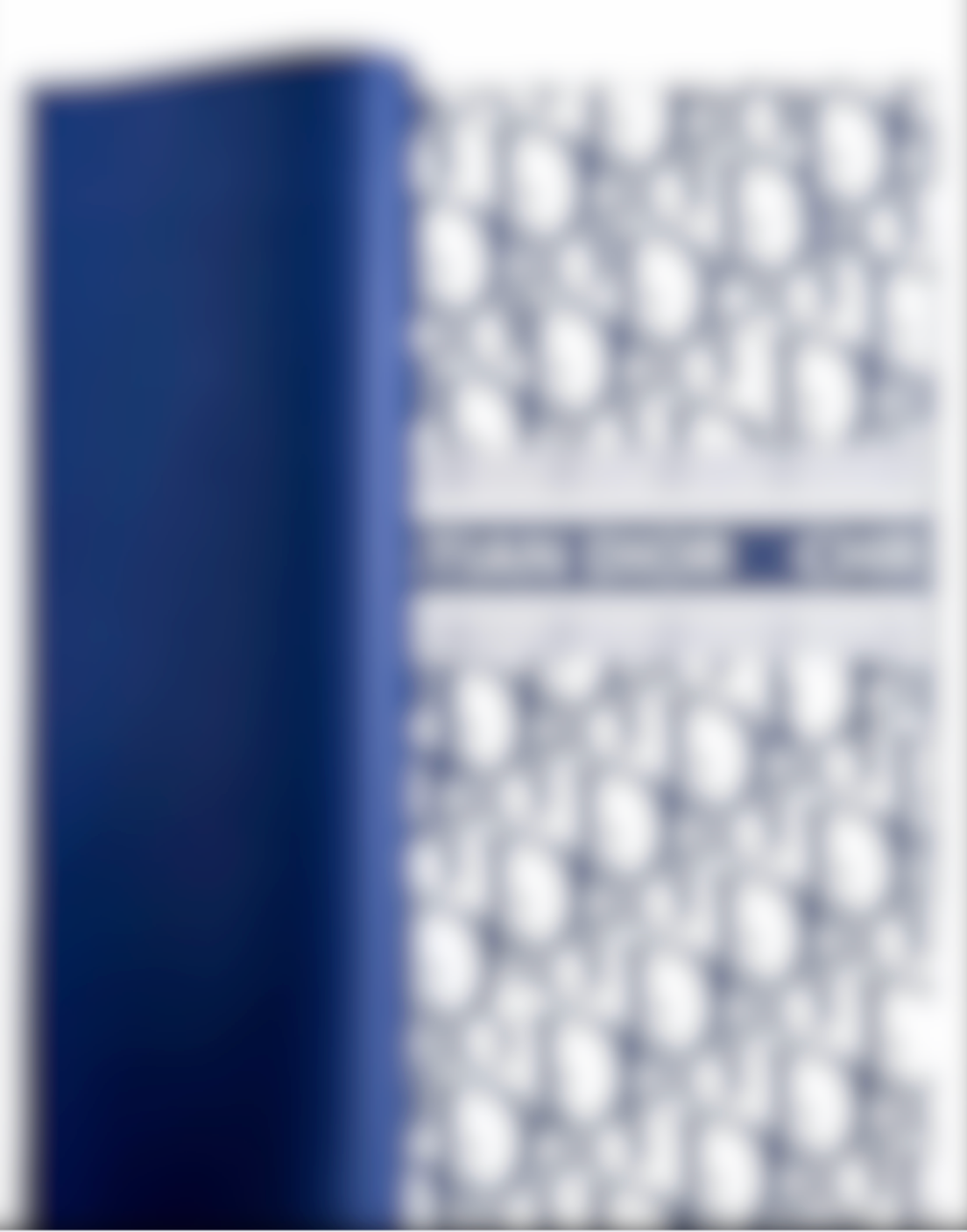 White & Navy Blue CD Luxury Floral Paper