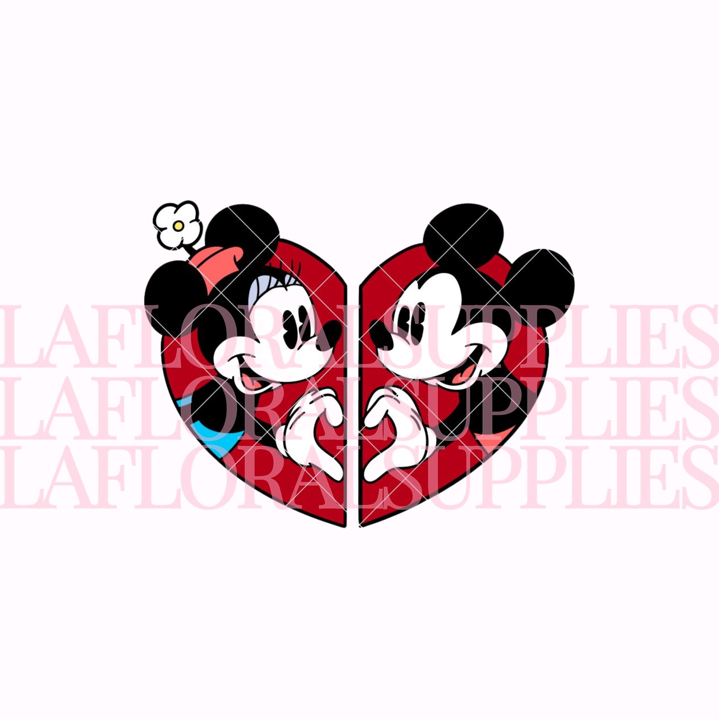 Minnie & Mickey Vintage Valentine's Day Printed Topper