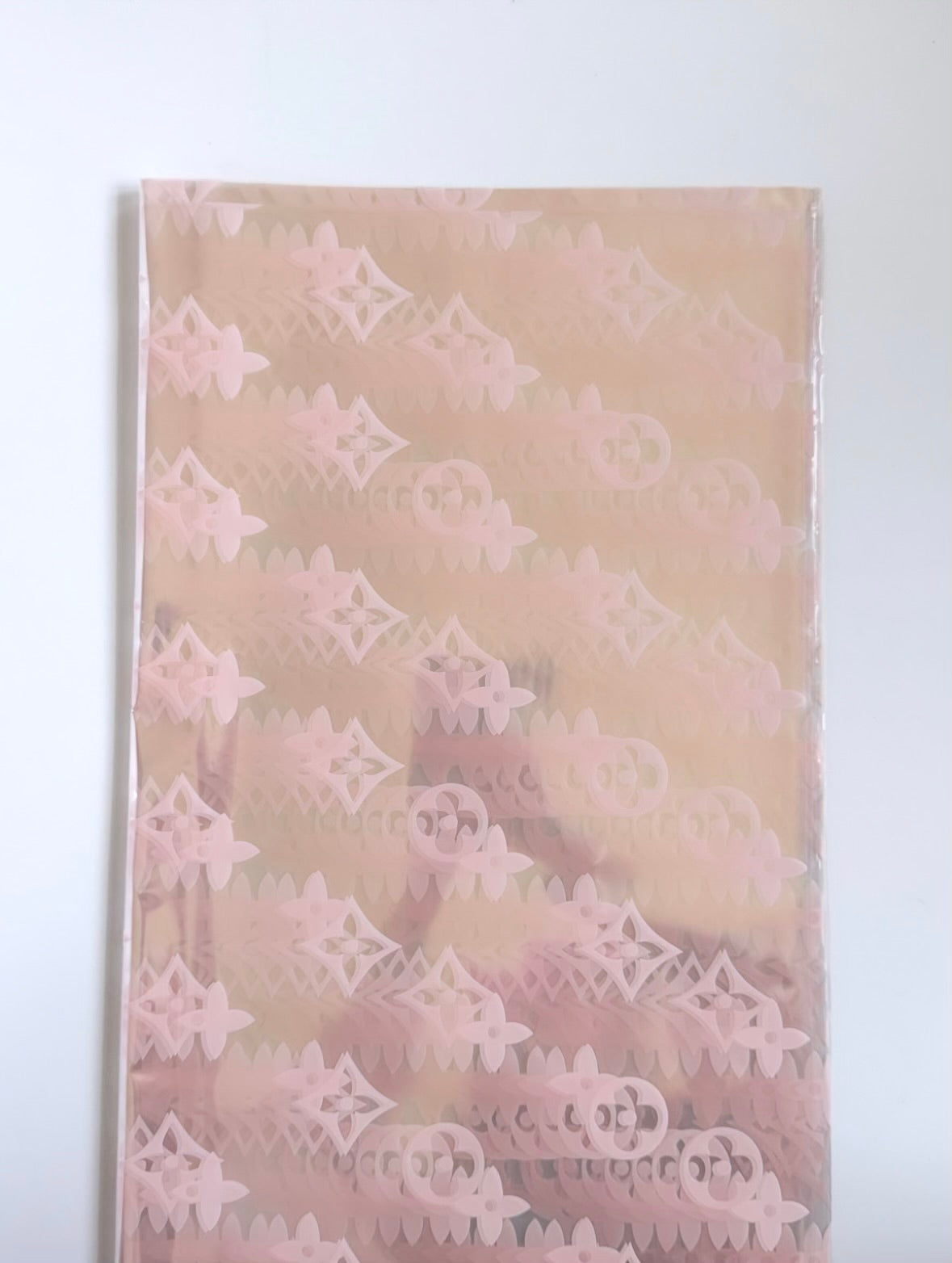 Clear Pink LV Luxury Floral Paper