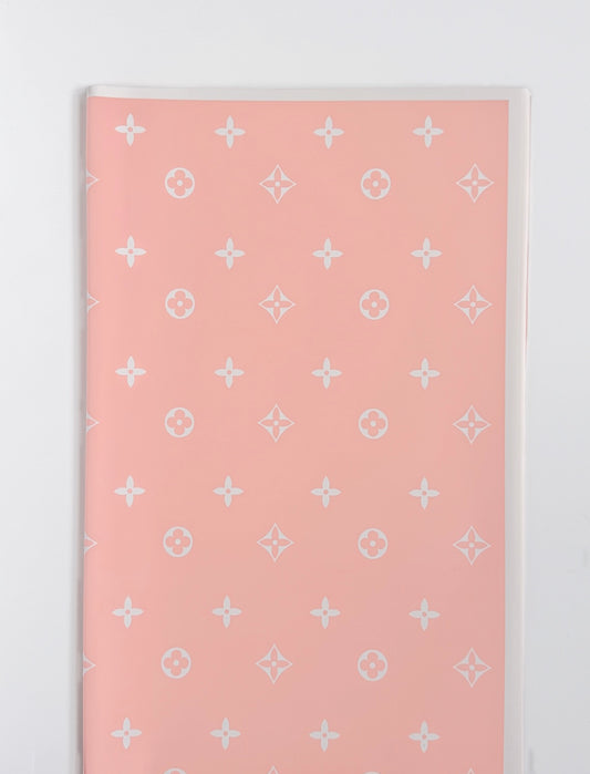 Pink LV White Border Luxury Paper