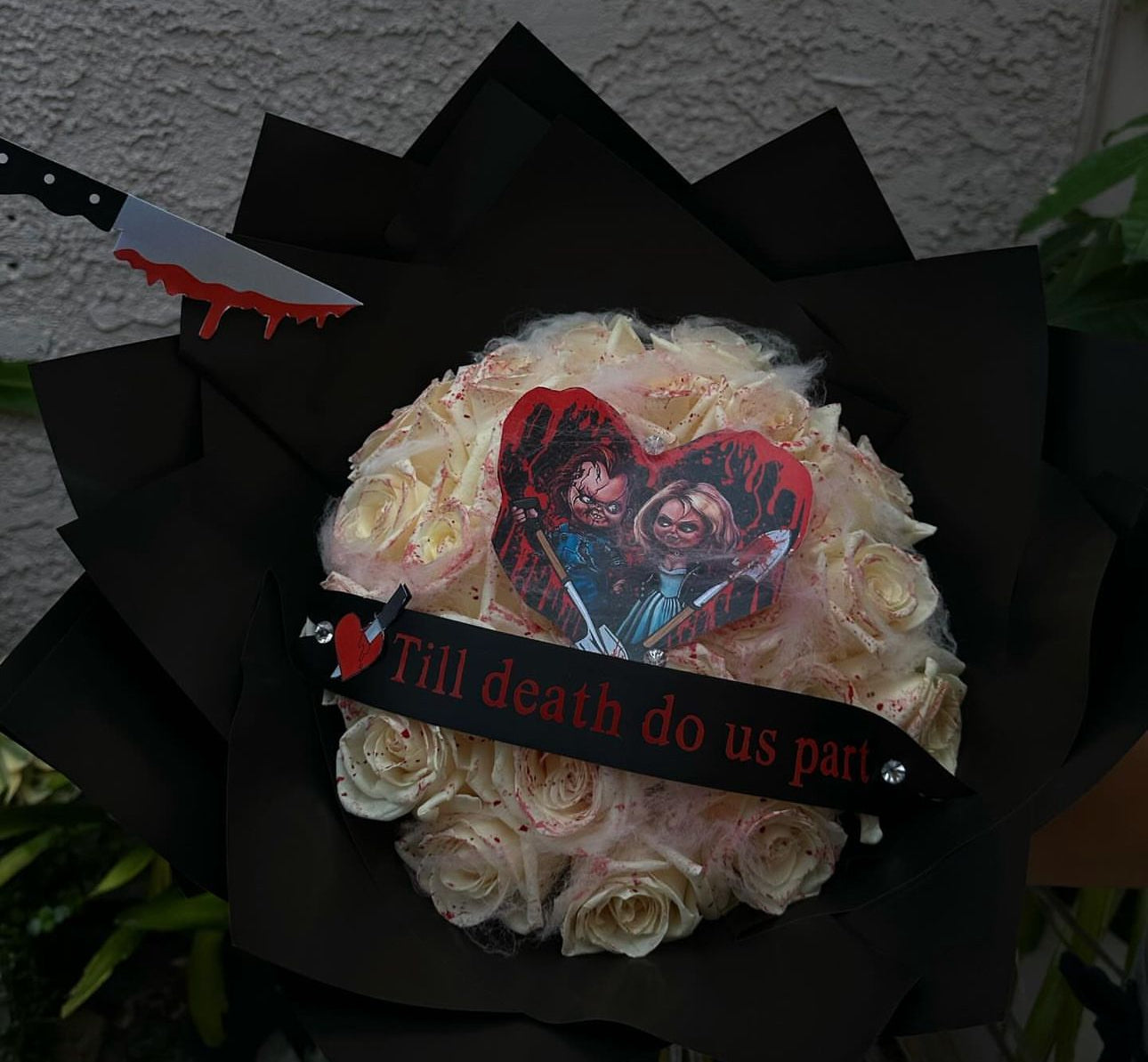 Halloween Ribbon Roses Halloween Custom Ribbon + Bow Included (Read Description) – LA Floral ...