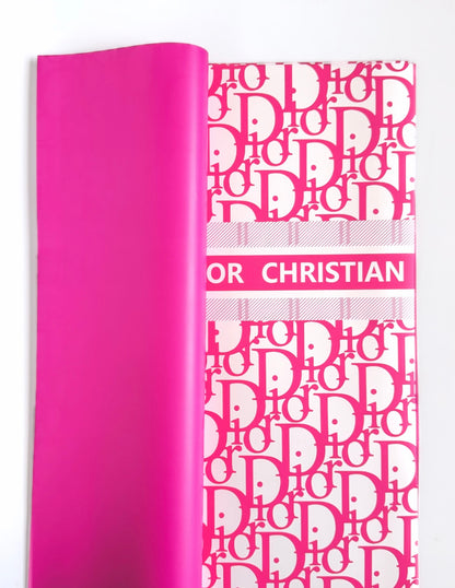 Hot Pink & White CD Wrapping Luxury Paper