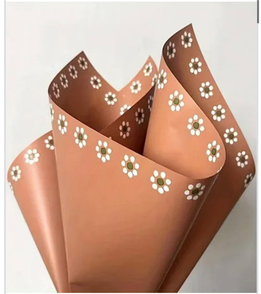 Barro Mexican Brown Flower Floral Paper