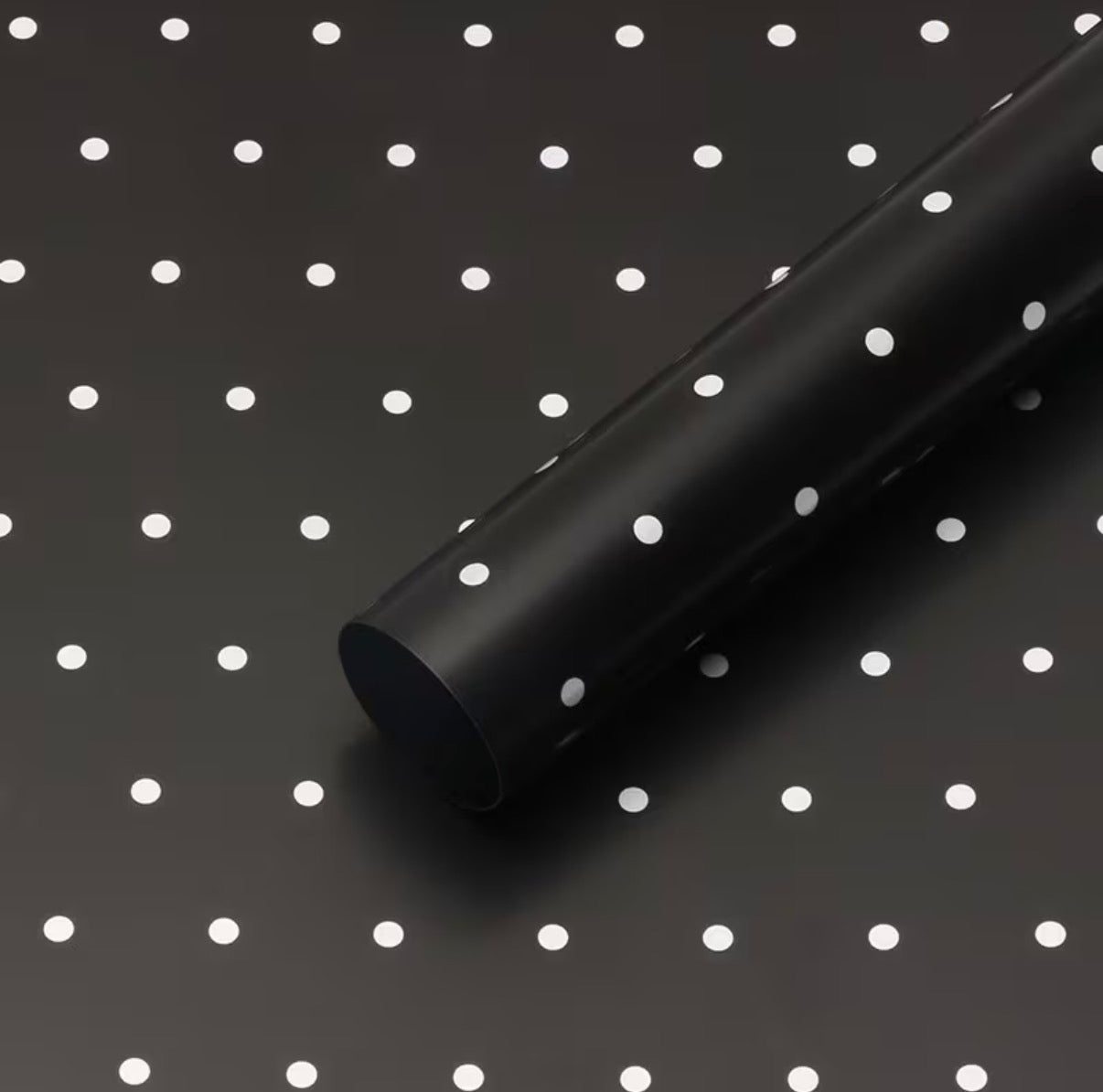 Black White Dot Floral Paper