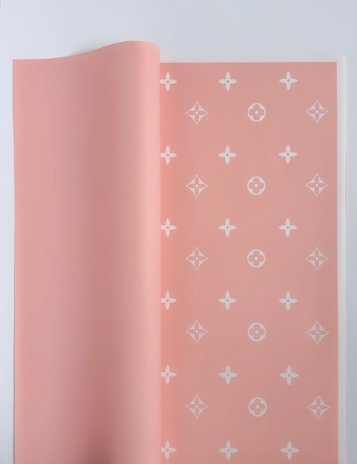 Pink LV White Border Luxury Paper