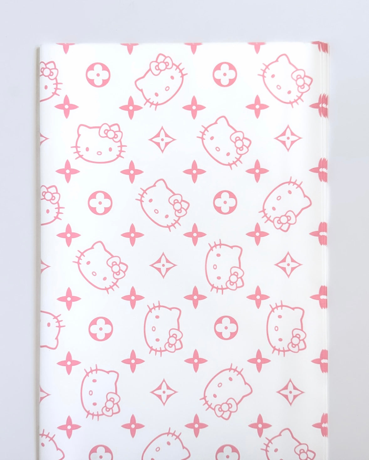 White LV Hello Kitty Floral Paper