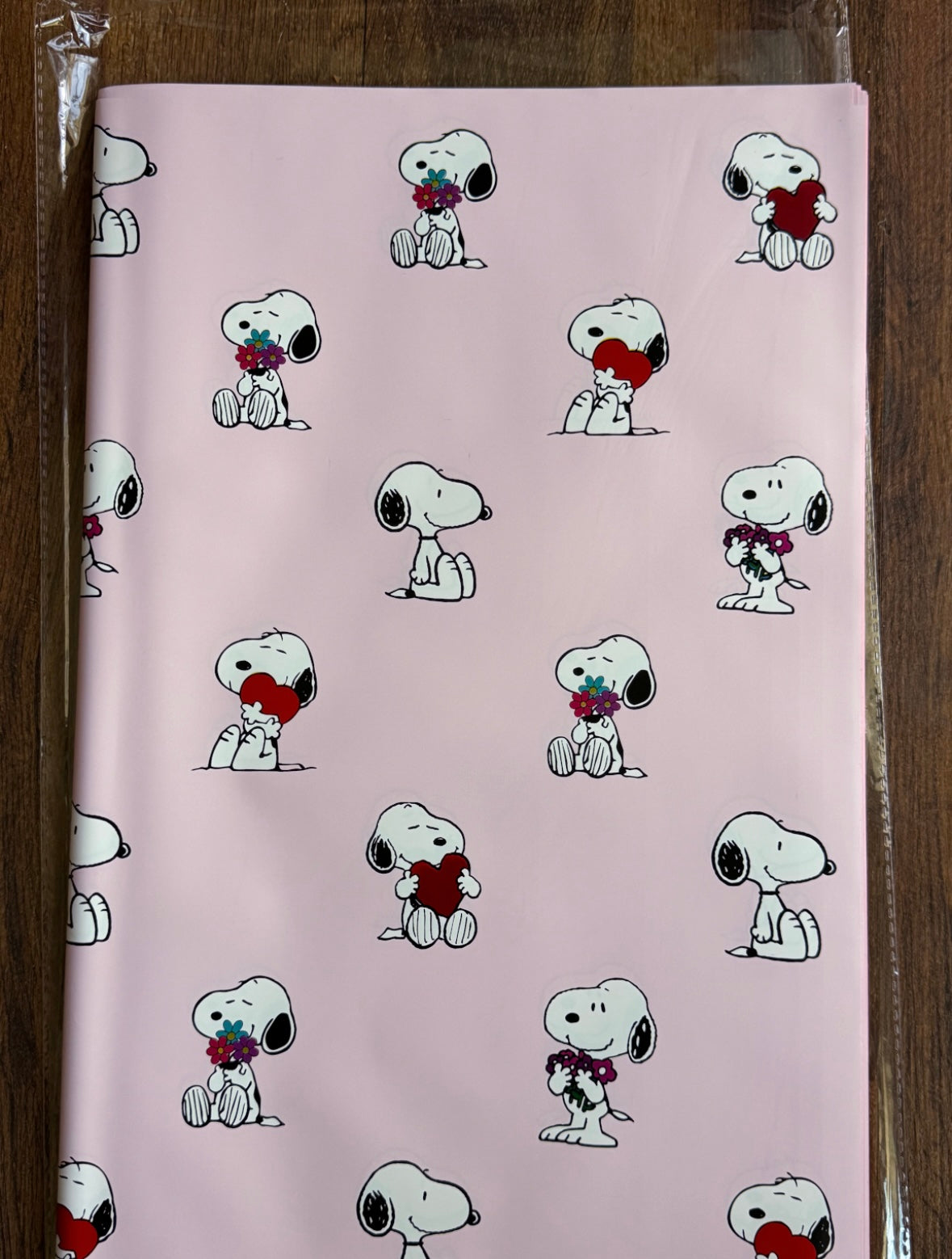 Pink Snoopy Floral Paper