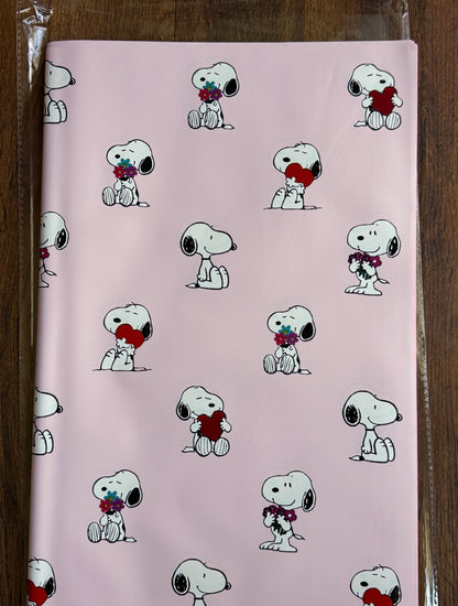 Pink Snoopy Floral Paper