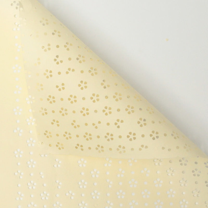 Yellow Flower Hollow Floral Paper