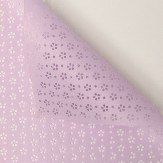 Purple Flower Hollow Floral Paper