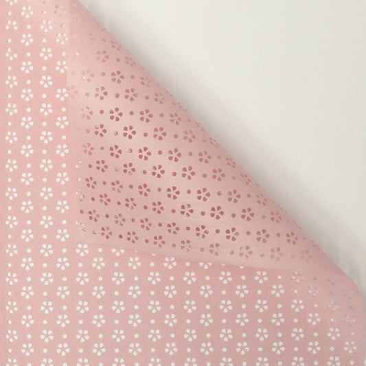 Pink Flower Hollow Floral Paper
