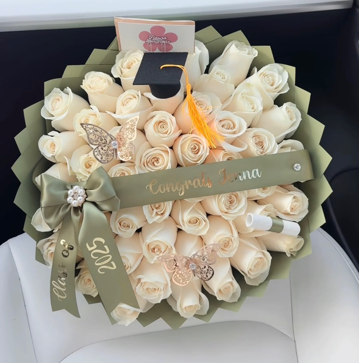 Graduation Custom Ribbon + Bow Included (Read Description)