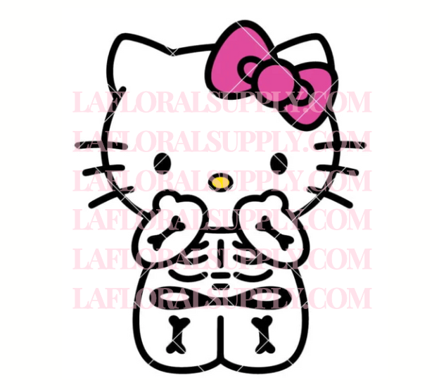 Hello Kitty Skeleton Halloween Topper