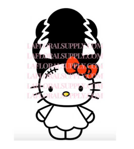 Hello Kitty Bride of Frankenstein Halloween Topper