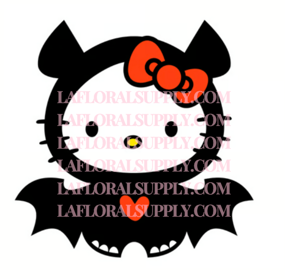 Hello Kitty Bat Halloween Topper