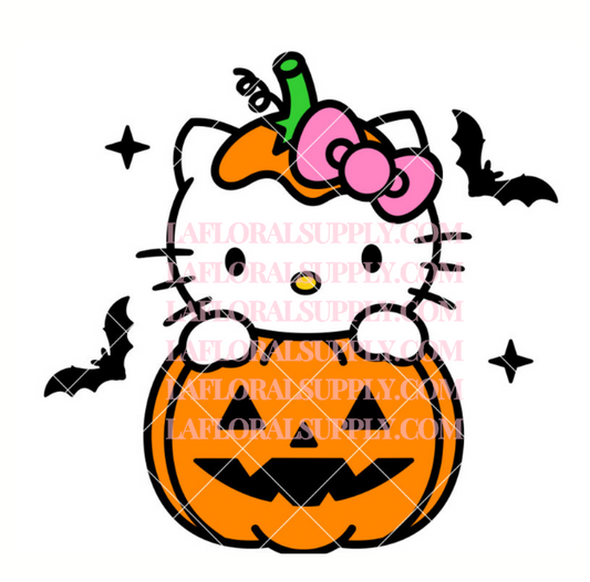 Hello Kitty Pumpkin Halloween Topper