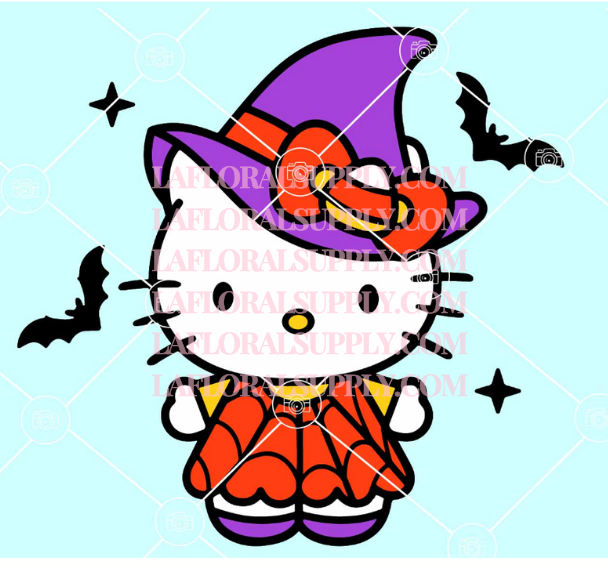 Hello Kitty Witch Halloween Topper