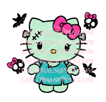 Hello Kitty Frankenstein Halloween Topper