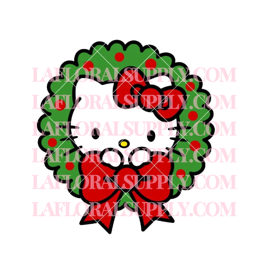 Hello Kitty Wreath Christmas Topper