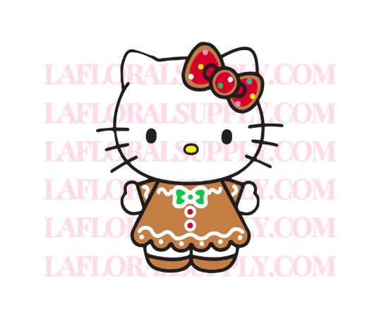 Hello Kitty Gingerbread Christmas Topper