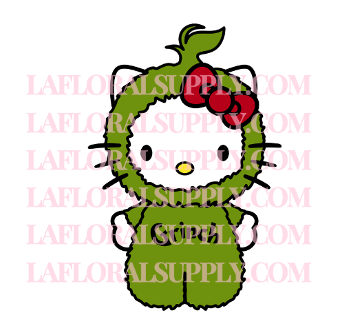 Hello Kitty Green Grinch Christmas Topper