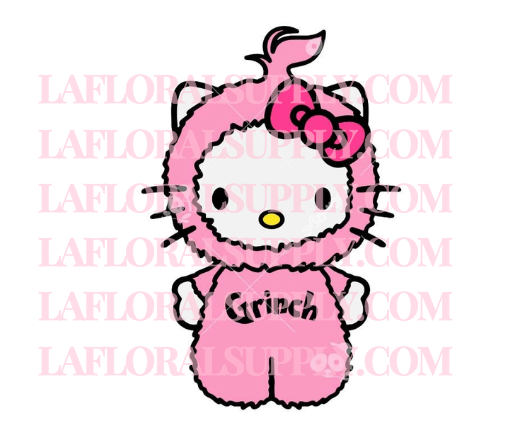 Hello Kitty Pink Grinch Christmas Topper