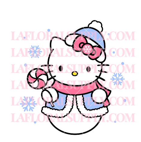 Hello Kitty Snowgirl Christmas Topper