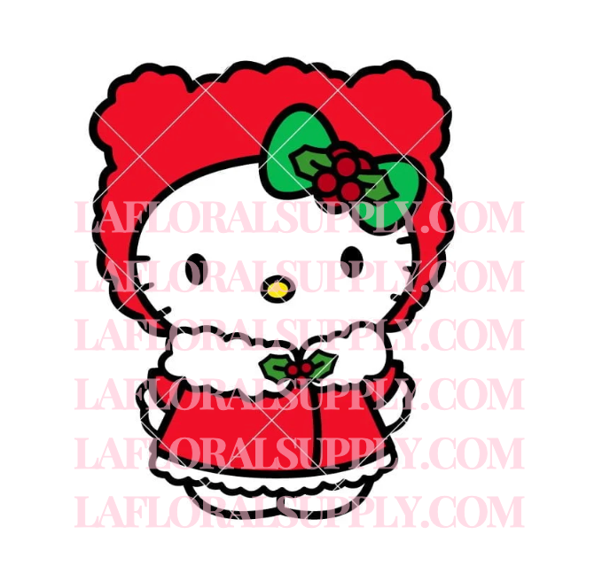 Hello Kitty Misletoe Christmas Topper