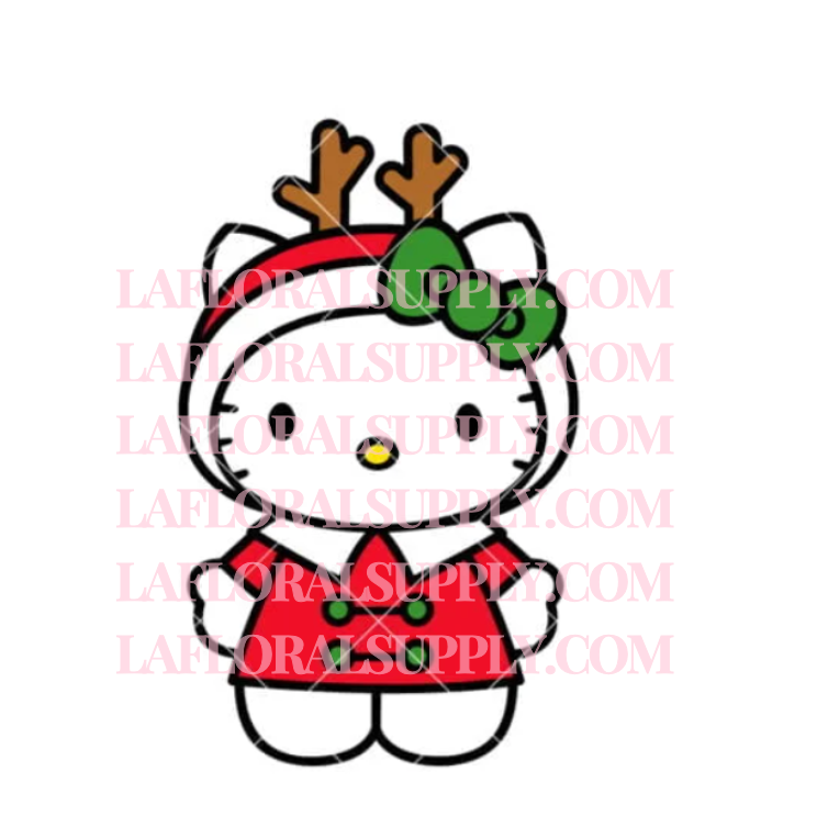 Hello Kitty Reindeer Christmas Topper