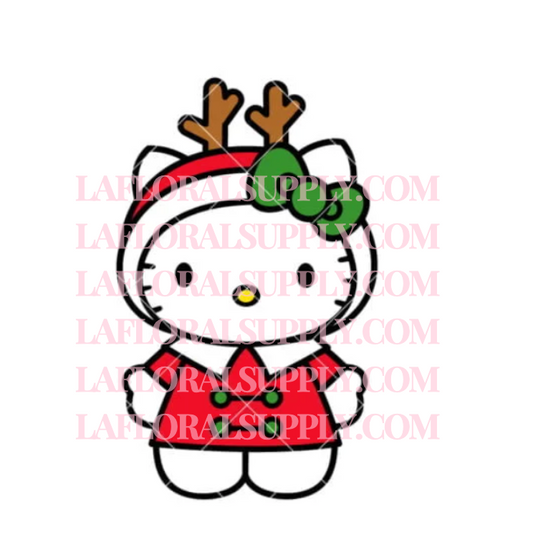 Hello Kitty Reindeer Christmas Topper