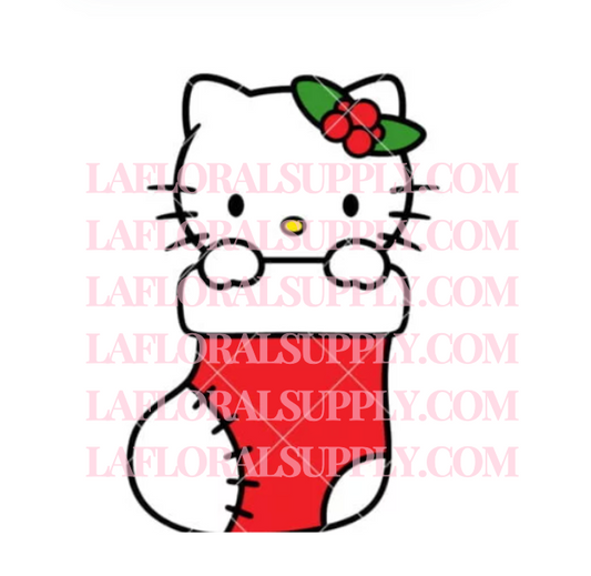 Hello Kitty Stocking Christmas Topper