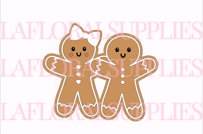 Gingerbread couple Christmas Topper