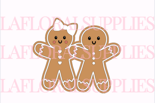 Gingerbread couple Christmas Topper