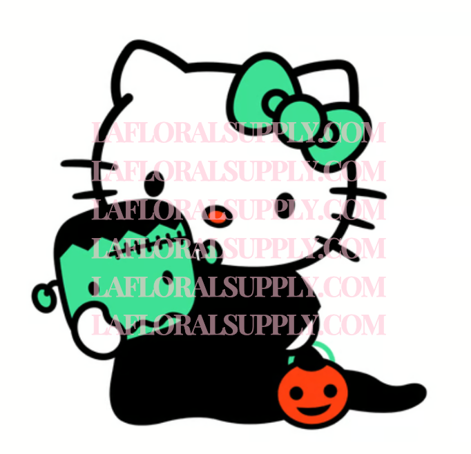 Hello Kitty Frankenstein Halloween Topper