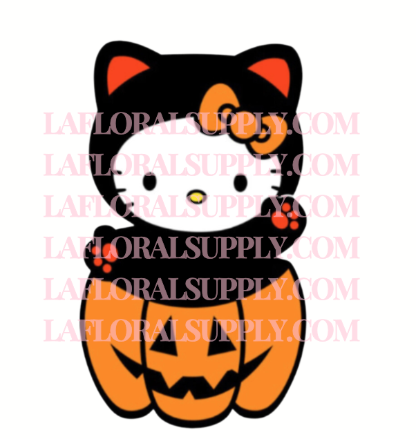 Hello Kitty Black Cat Halloween Topper